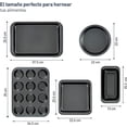thumbnail image 4 of Moldes para Hornear Bluelander 6 Piezas Utensilios de Cocina Antiadherente de Acero al Carbono, 4 of 4