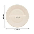 thumbnail image 3 of Efavormart 50 Pack | 8" Natural Biodegradable Bagasse Dessert Plates, Eco Friendly Disposable Sugarcane Appetizer/Salad Plates, 3 of 11