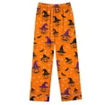 thumbnail image 4 of Edvintorg Matching Lounge Sets for Women Halloween Printed Comfy Sleepwear Button Down Top and Pant Casual Pajamas Plus Size Woman Clothes Orange XXL, 4 of 8