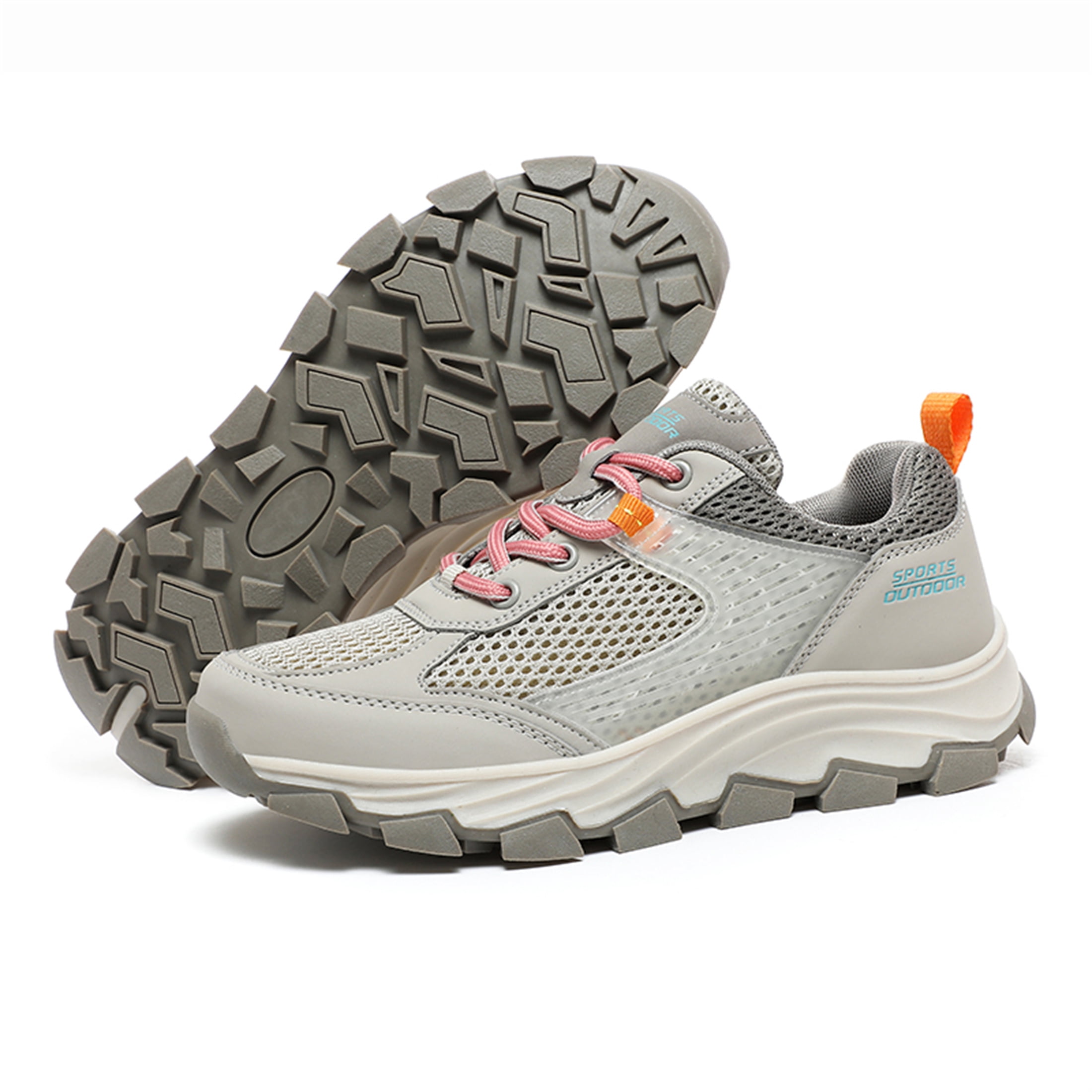 YOURDIARY Womens Mens Hiking Shoes Comfortable Lightweight Breathable Anti-Slip Outdoor Walking Shoes Sneakers