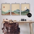 thumbnail image 3 of Stupell Abstract Mountains Landscape Moon Landscape Painting Gray Framed Art Print Wall Art, Set of 3, 3 of 8