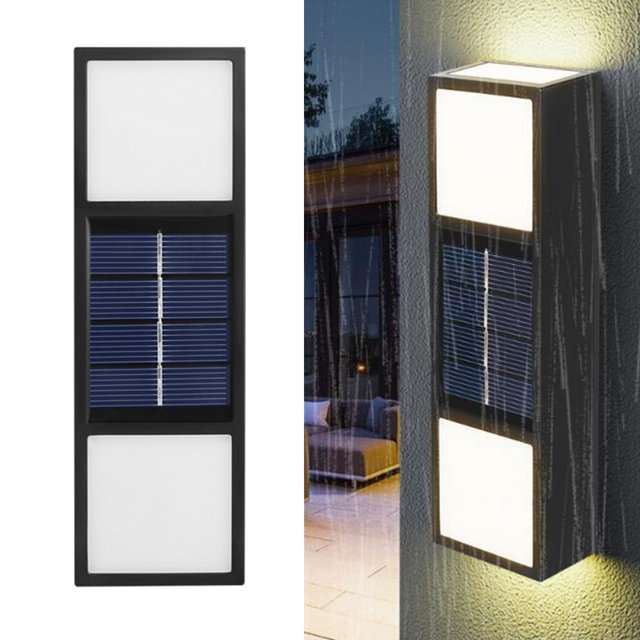 Ilumine su patio, garaje y terraza con luces solares de pared ecológicas Luz LED solar impermeable para exteriores