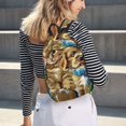 thumbnail image 5 of Vsdgher Christmas Kitten Puppy Print Canvas Backpack Travel Rucksack Unisex Knapsack 15.7/17.7Inch Laptop Backpack for Work,College-Small, 5 of 5
