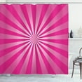 thumbnail image 1 of Ambesonne Hot Pink Shower Curtain, Retro Fractal Stripes, 69"Wx84"L, Hot Pink and White, 1 of 3