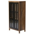thumbnail image 6 of LuxenHome 47.2" Farmhouse Storage Cabinet with Glass Doors, Tall Pantry Cabinet, Glass Display Cabinet, 6 of 10