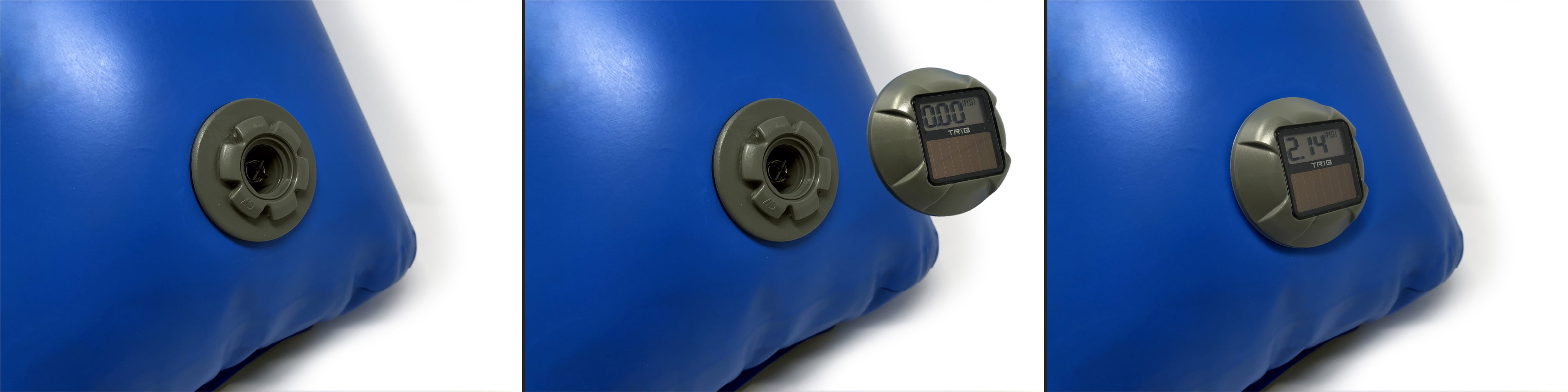 TRiB airCap LF Pressure Gauge for Inflatable SUP, RIB Boat, Kayak, Raft, fits C7/D7 Valves