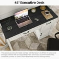 thumbnail image 3 of Vabches Farmhouse 47" Executive Desk with Hutch, Computer Desk with Charging Station, Drawers and Storage Cabinet, Workstation Desk for Home Office, 3 of 8