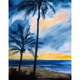thumbnail image 3 of Baliko, Linda 20x24 Black Modern Framed Museum Art Print Titled - Blue Tropic Nights I, 3 of 5