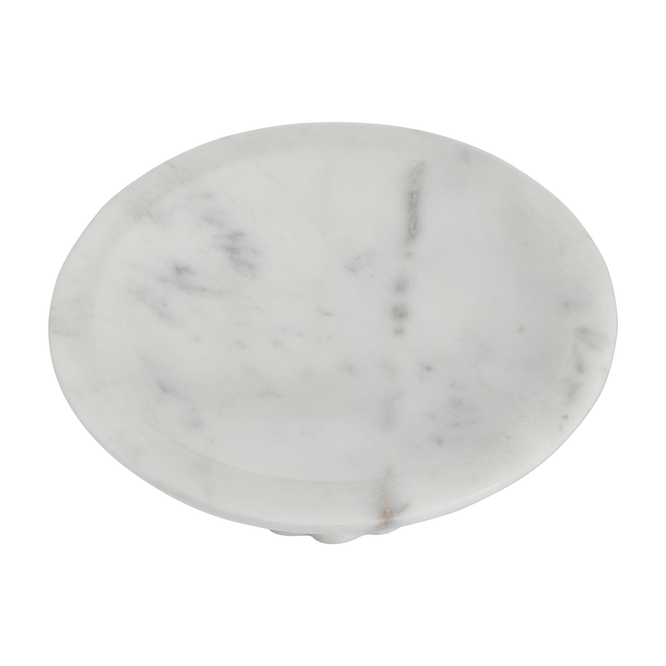 My Texas House Marble Trinket Tray, White/Grey, 5 in x 5 in x 2 in
