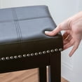 thumbnail image 3 of Linon Cessford 26" Backless Indoor Counter Stool, Black with Black Faux Leather, Includes 1 Stool, 3 of 13