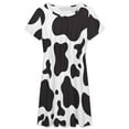 thumbnail image 3 of Cow Print&nbsp; Women's Dress Short Sleeve Summer Sundress Summer Women Clothes, 3 of 7