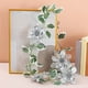 thumbnail image 1 of Adornos navideños de ratán de plástico de 1,8 metros con flores, planta verde de ratán con borde blanco, decoración navideña hecha a mano de ratán, decoración de Halloween de ratán, decoración de otoñ, 1 of 6