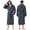 Grey, variant on Mens Robe with Hood, Luxury Plush Fleece Hooded Mens Bathrobe, Spa Bath Robe for Men, Large/X-Large, Grey