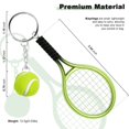 thumbnail image 2 of Auhoky 18 Piezas Mini Llavero De Raqueta De Tenis Llavero Aleación De Moda Pelota De Tenis Anillo Dividido Estilo Deportivo Llavero Dividido Para El Equipo De Amantes Del Deporte - Exquisito Y Ligero, 2 of 5