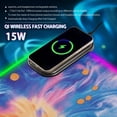 thumbnail image 2 of Orange and Blue Tie Dye Wireless Charging RGB Gaming Mouse Pad Large Keyboard Mat Rubber Base 13 Light Modes, 2 of 6