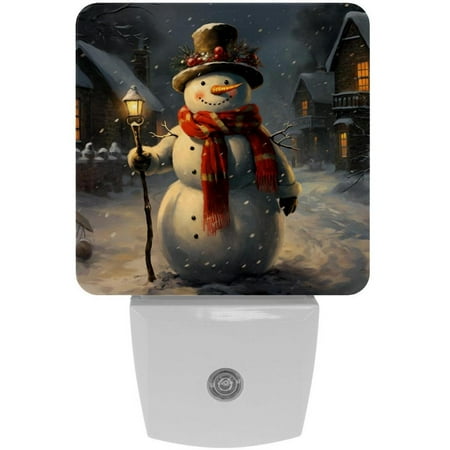 

Christmas snowman retro LED Square Night Light for Bedroom and Bathroom - Energy Efficient and Bluetooth Compatible - 200 Characters