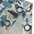 thumbnail image 4 of Ambesonne Botanical Grommet Curtain, Blooming Leaves Branches, 50"x63", Slate Blue Seafoam Amber, 4 of 5