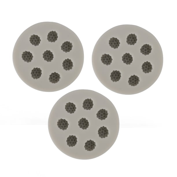 Molde 3 Uds Molde De Silicona Forma De Frambuesa Fácil Desmoldar Molde Para Hornear Gris Suave Flexible Para DIY Pastel Fondant Chocolate