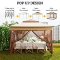 thumbnail image 5 of Wangbujianwang 11" x 11" Pop Up Canopy with Removable Zipper Netting, Instant Outdoor Gazebo Shelter for Backyard, Garden, and Events, Includes Carry Bag, Khaki, 5 of 11