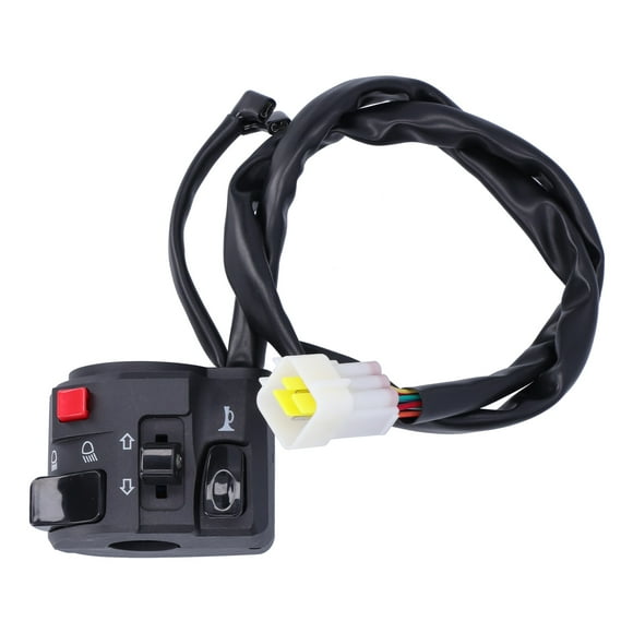 Motorcycle Handlebar Switches, With 9pin Plug 7/8in Motorcycle Handlebar Switch For High Beams For Horn Buttons For Low Beams For Headlights