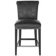 thumbnail image 3 of SAFAVIEH Seth Contemporary Curved Back Counter Stool with Footrest, Black Crocodile, 3 of 7