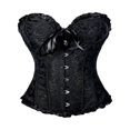thumbnail image 1 of Femmes Vintage Corset Overbust Classique Bustier en Acier Os Lace Up Top, 1 of 5