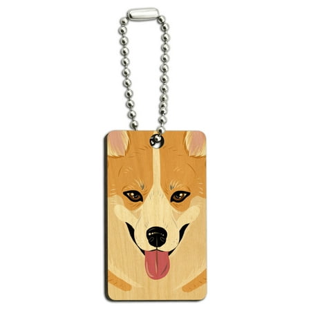 Pembroke Welsh Corgi - Yellow Dog Pet Wood Rectangle Key