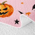 thumbnail image 5 of Feelyou Cute Bowknot Skeleton Quilt King, Halloween Pumpkin Bat King Coverlet Set, 3pcs, 1 Comforter and 2 Pillowcases, 5 of 7