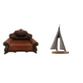 thumbnail image 1 of HILABEE Miniature Sofa Couch Chair Model and Sailing Boat Decor Statue Combination for Unique Micro Landscape and Living Room Decoration Ideas, 1 of 8