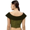thumbnail image 3 of eloria Women's Blouse Boat Neck Filler Multicolor Sleeveless Top Color: Dark Green & Olive Green | Size: 36, 3 of 6
