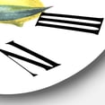 thumbnail image 3 of Designart 'Branch Of Yellow Lemons And Leaves I' Tropical Wall Clock, 3 of 5