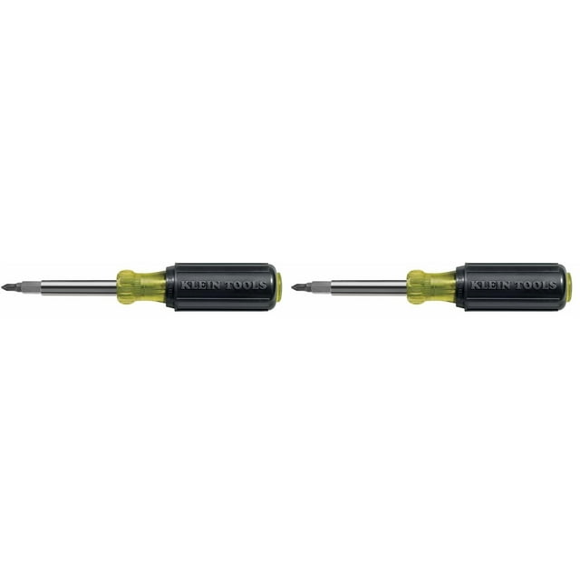 Juego de destornilladores Klein Tools 10 en 1 de múltiples puntas, paquete de 2