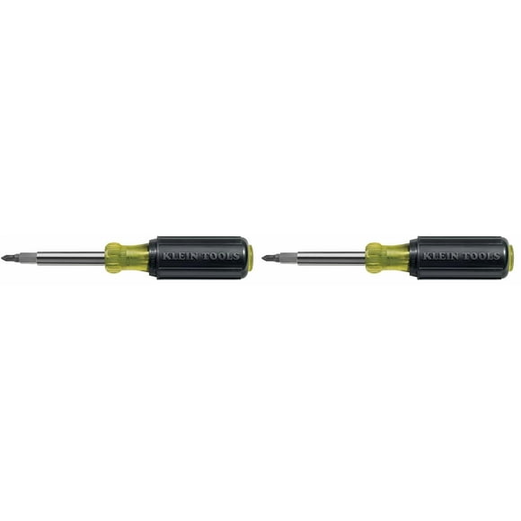Juego de destornilladores Klein Tools 10 en 1 de múltiples puntas, paquete de 2