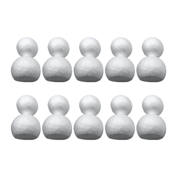 10 modelos de muñecos de nieve navideños, manualidades DIY, divertidos adornos portátiles, bolas de espuma con forma de muñeco de nieve para proyectos 14 centímetros