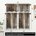 thumbnail image 6 of Dark Brown Kitchen Curtain Valance and Tiers, 3Pcs Abstract Art Valance Set Brown Rod Pocket Curtain for Kitchen Window Modern Unique Patterns, 6 of 6