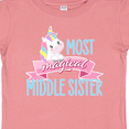 thumbnail image 4 of Inktastic Most Magical Middle Sister- cute unicorn Girls Baby T-Shirt, 4 of 5