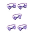 thumbnail image 1 of Greeniant pajarita cuello moda mascotas correas decoraciones Push-pull cinta para cachorros gatos morado punto blanco 5piezas, 1 of 5