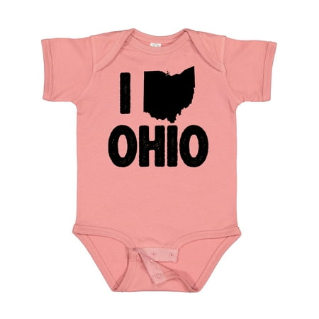 

Inktastic I Love Ohio with State Silhouette Gift Baby Boy or Baby Girl Bodysuit