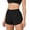 Black, variant on High Waist Liner Running Shorts for Women Solid Color Built-in Modesty Lining Workout Gym Shorts