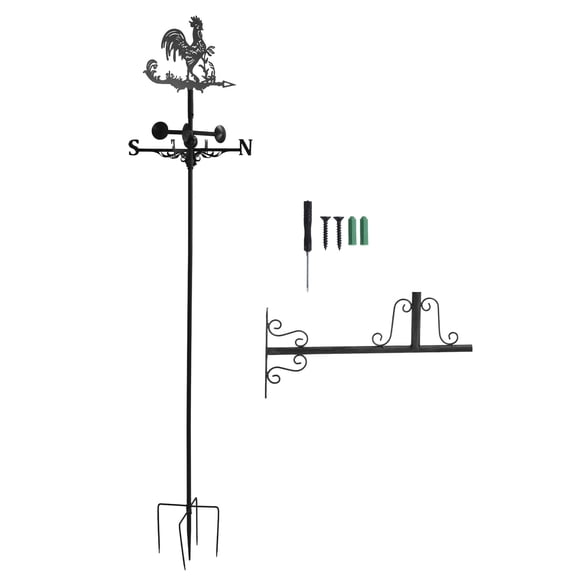 Weather Vane,Lawn Weather Vane Wrought Lawn Weathervane Wind Direction Vane Ultimate Reliability