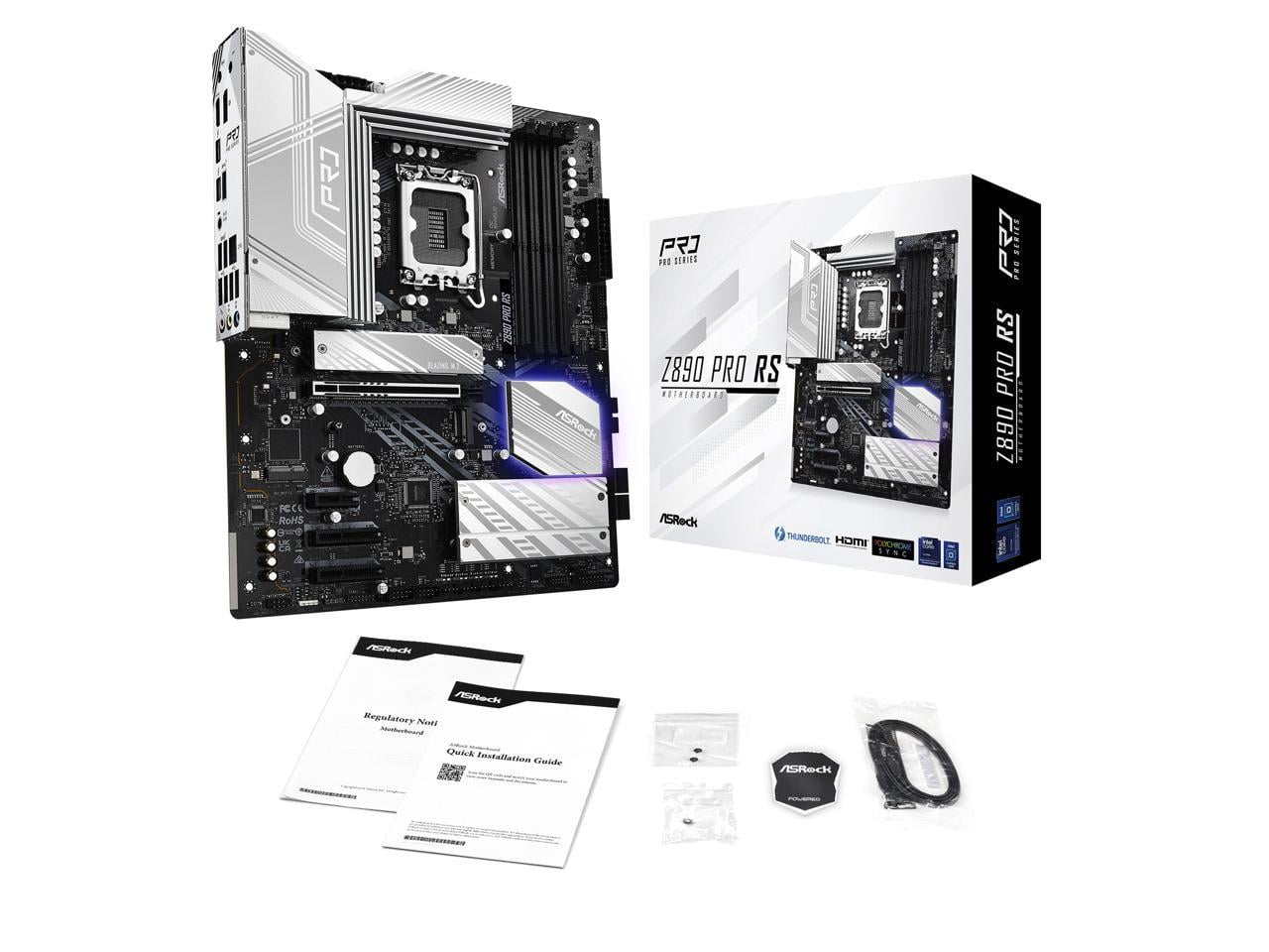 ASRock Z890 Pro RS LGA 1851 Intel Z890 SATA 6Gb/s ATX Motherboard