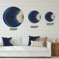thumbnail image 4 of Designart 'Blue and White Agate Crystal II' Modern Wood Wall Clock, 4 of 5