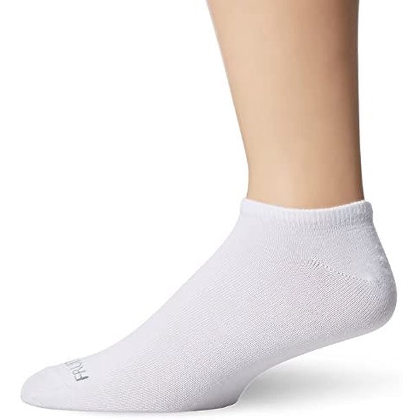 Fruit Of The Loom Girls 12 Pack No Show Socks, 10.5-4, White Assorted ...