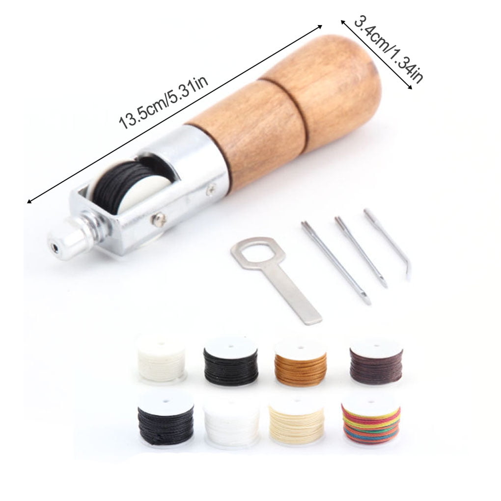 LSAR 5 Pieces Sewing Awl Kit, Leather Sewing Awl Stitching Tools, Hand  Stitcher Set, Craft Supplies for Quickly Repairing and Sewing Leather/Thick