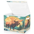 thumbnail image 2 of Storage Box With Lid 16.5x12.6x11.8In Foldable Stacked Household Storage Box Brown Bighorn Deer, 2 of 7