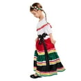 thumbnail image 2 of Girl Mexican Dress Halloween Costume Kids Traditional Senorita Blouse Dance Skirt, 2 of 6