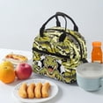 thumbnail image 4 of HUIACONG Camouflage with Dinosaur Skeleton Print Insulated Lunch Bag, Aluminum Film Material Durable Portable Insulated Lunch Tote for Frequent Travelers, 4 of 10
