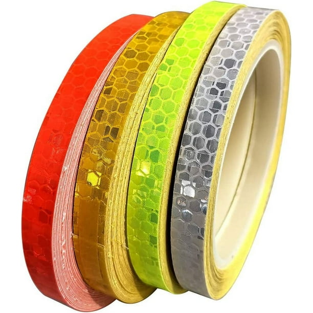 Reflective Tape, 4 Pieces 10mm × 8m Reflective Tape Waterproof Tape ...