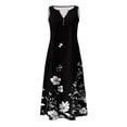 thumbnail image 4 of Women's Summer Casual V-Neck Sleeveless Long Dress with Ruffles and Belt for Daily Wear, 4 of 5