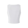 thumbnail image 3 of VISgogo Camisa de encaje para mujer, sin mangas, cuello profundo, vendaje, patchwork, calle, fiesta informal, tops cortos de verano VISgogo  moda, 3 of 9